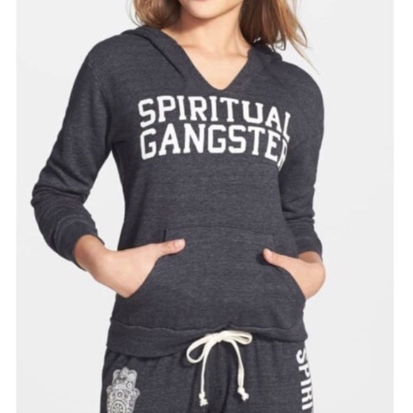 Spiritual Gangster Tops - SPIRITUAL GANGSTER Henna Hamsa Pullover Hoodie